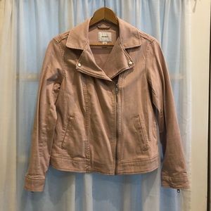 Old Navy Pink Twill Moto Jacket